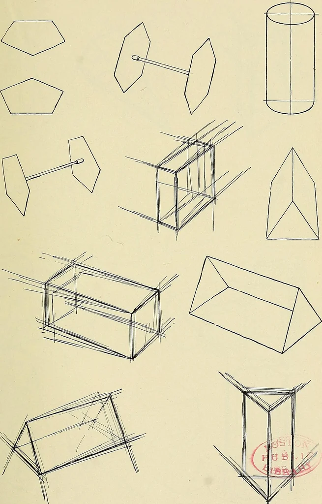 An illustration from Free-hand drawing : a manual for teachers and students, 1898, leaf 89