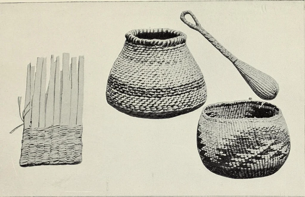 An illustration from How to make baskets, 1911, leaf 218
