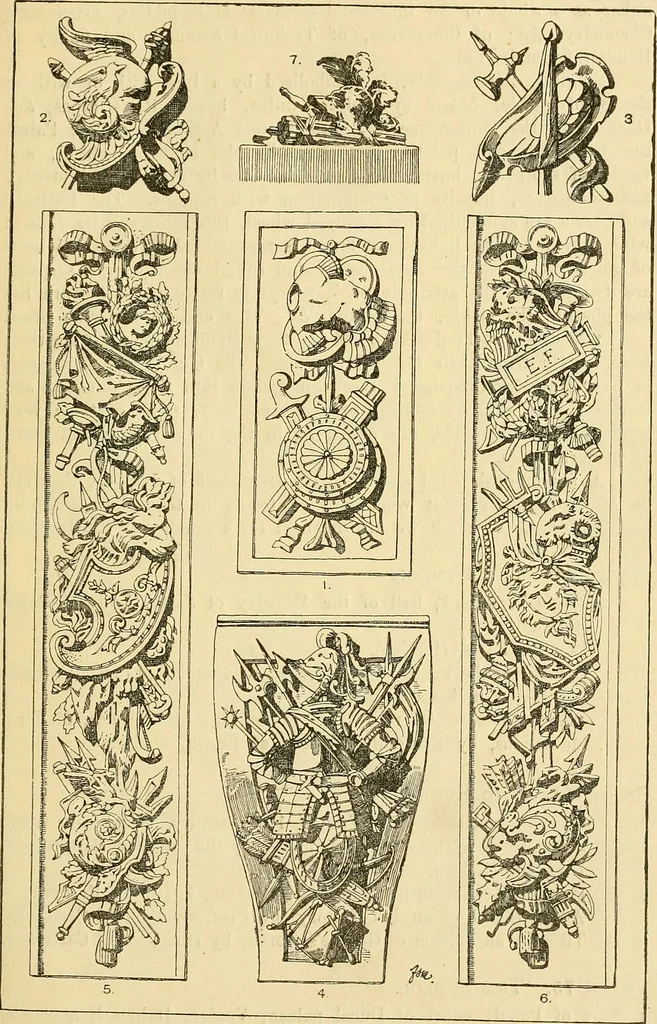 An illustration from Handbook of ornament; a grammar of art, industrial and architectural designing in all its branches, for practical as well as theoretical use, 1900, leaf 127