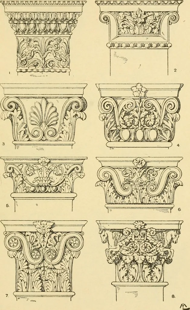 An illustration from Handbook of ornament; a grammar of art, industrial and architectural designing in all its branches, for practical as well as theoretical use, 1900, leaf 229