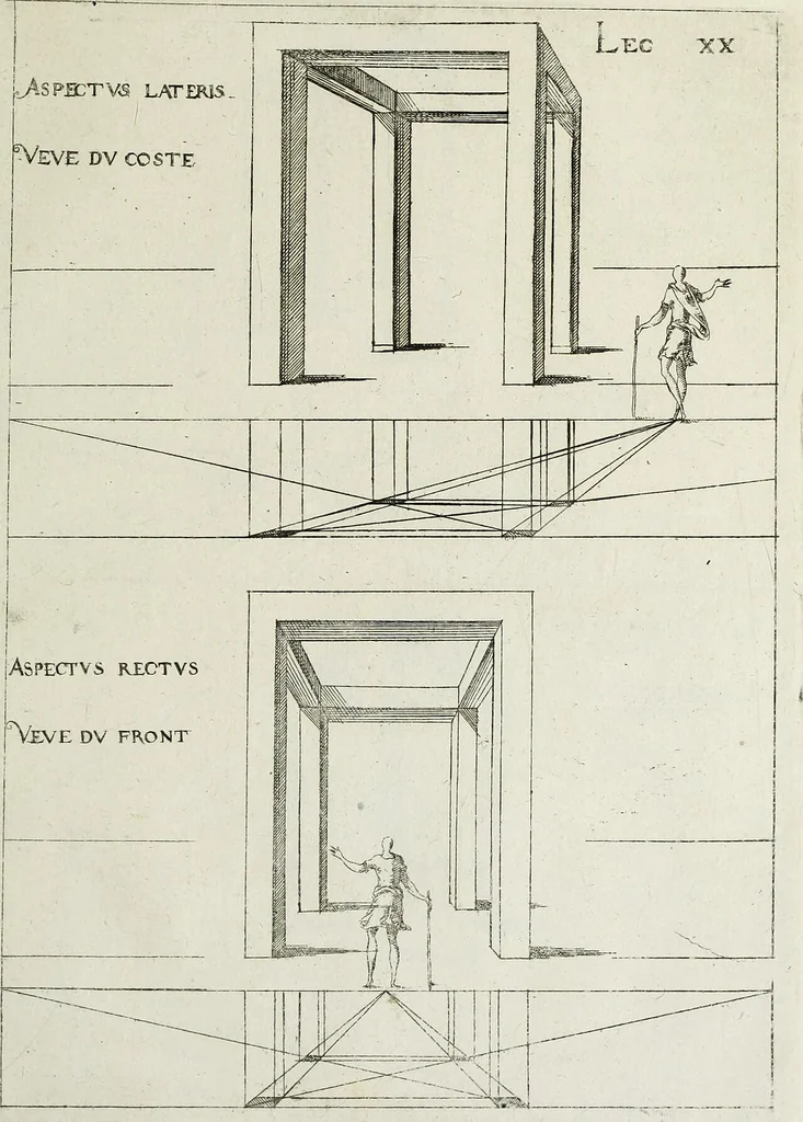 An illustration from Leçons de perspective positive, 1576, leaf 66