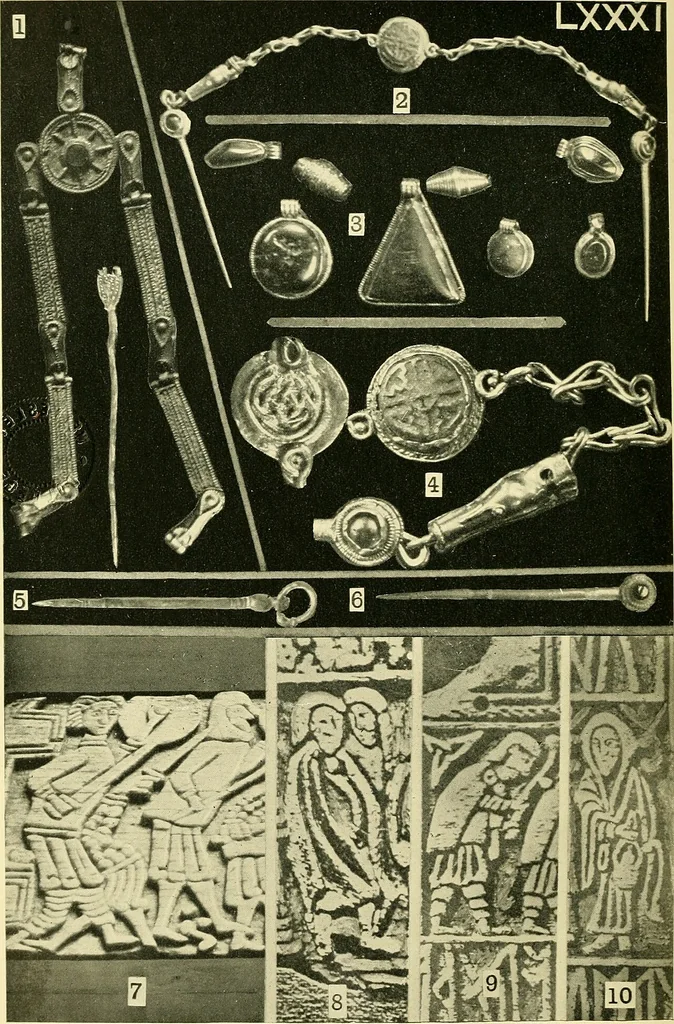 An illustration from The arts in early England, 1903, leaf 581