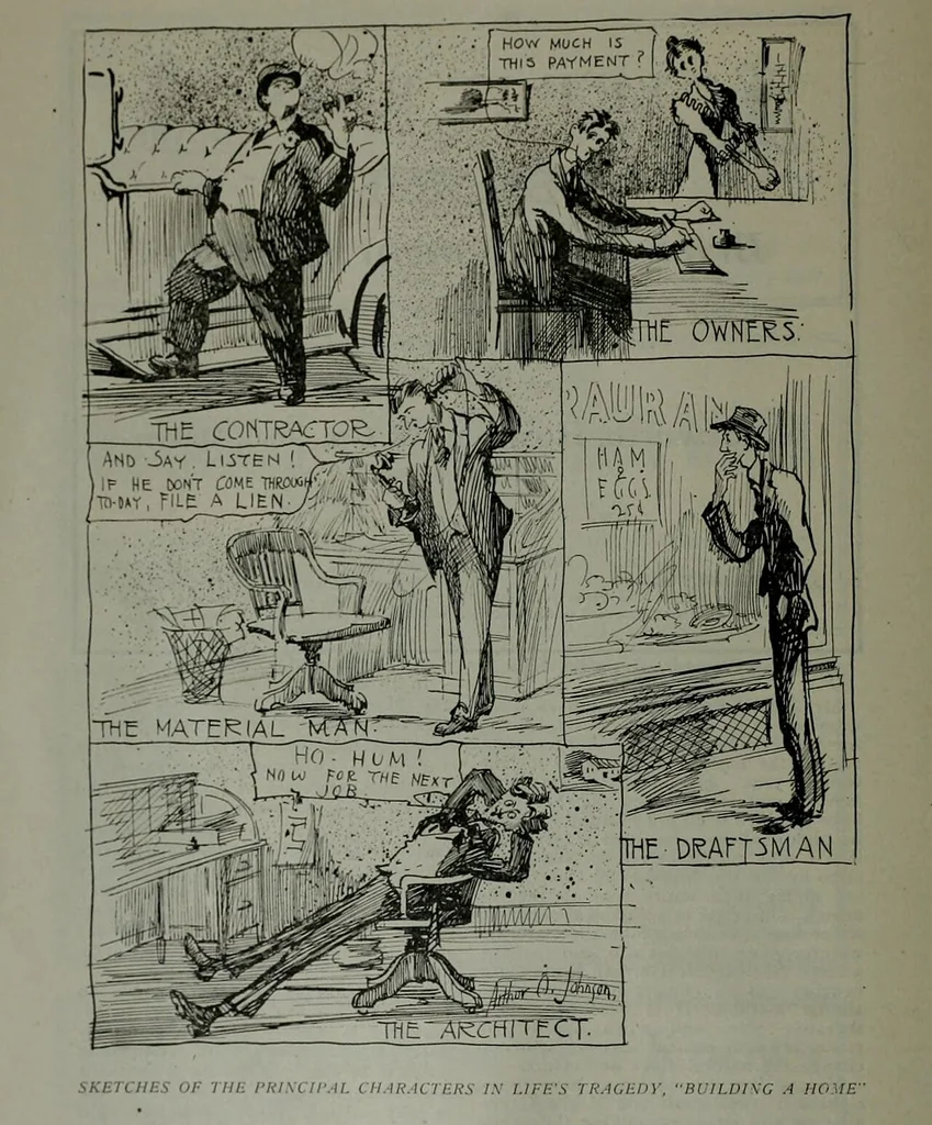 An illustration from The Architect & engineer of California and the Pacific Coast, 1905, leaf 923