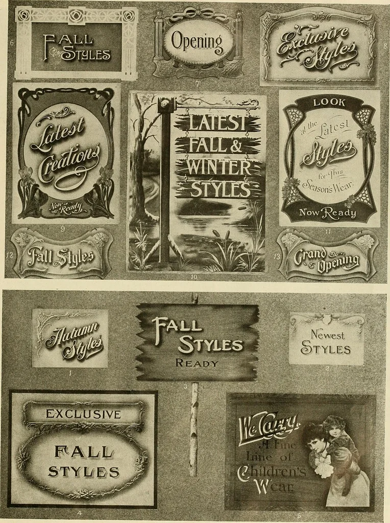 An illustration from Fairchild's rapid letterer and show-card maker, commercial alphabet construction with brush or pen, 1910, leaf 96