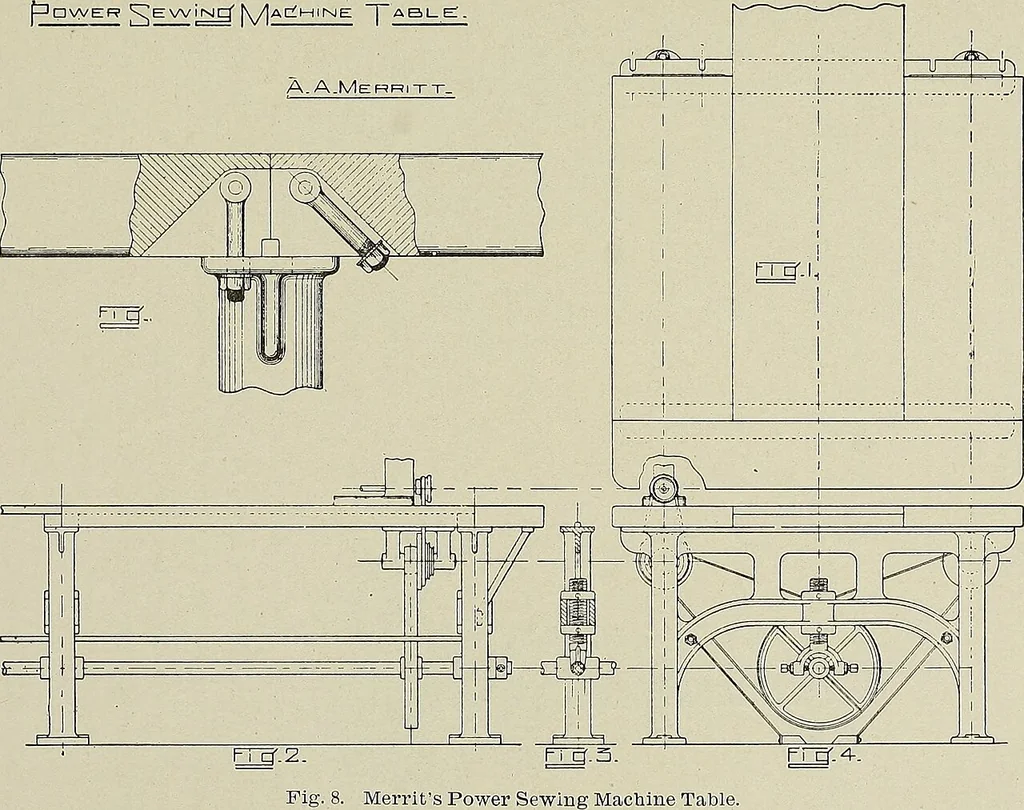 An illustration from Cyclopedia of textile work : a general reference library on cotton, woolen and worsted yarn manufacture, weaving, designing, chemistry and dyeing, finishing, knitting, and allied subjects, 1911, leaf 350