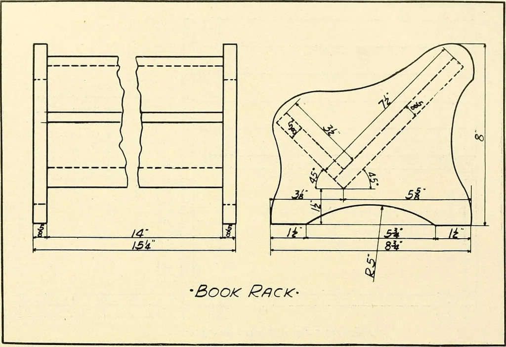 An illustration from Woodwork and mechanical drawing, 1914, leaf 103