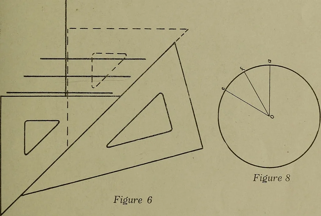 An illustration from Mechanical drawing: lettering, materials and methods, 1916, leaf 20