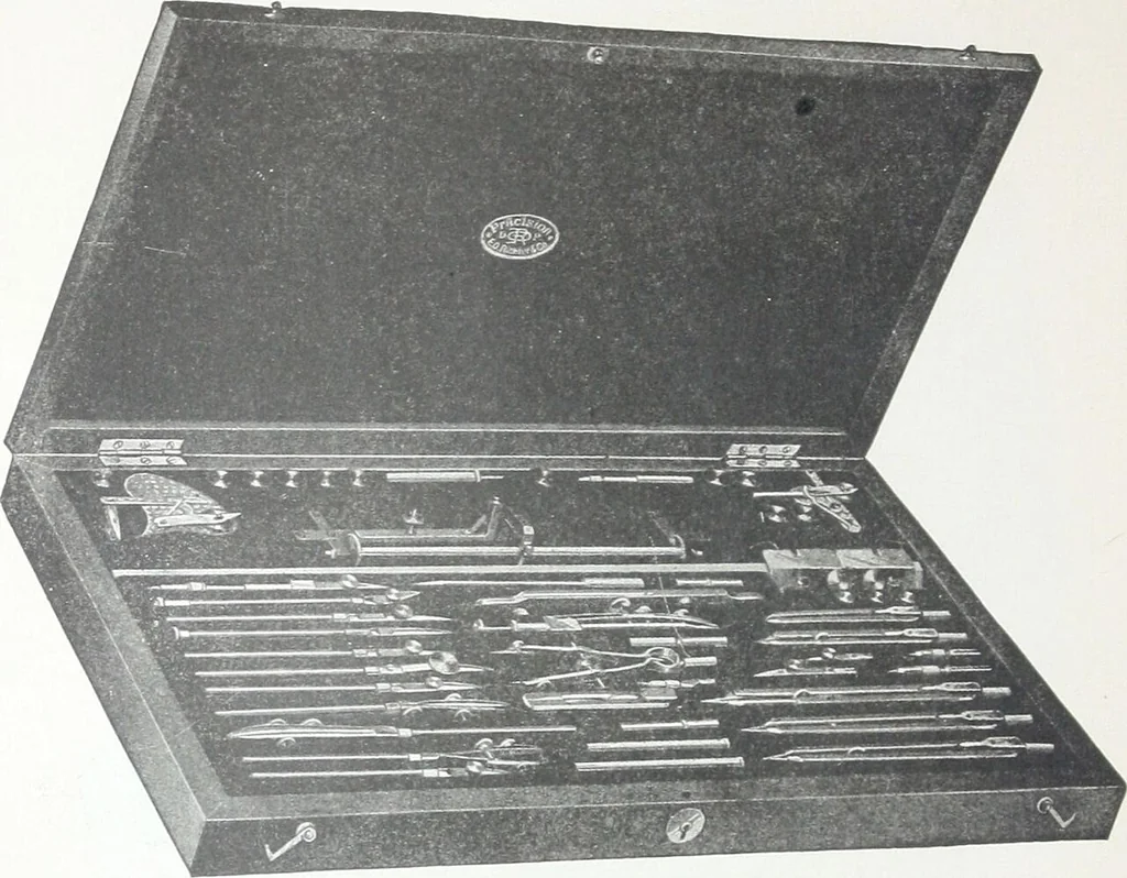 An illustration from Illustrated catalogue and price-list of drawing and tracing papers, sun print papers and equipments, drawing instruments and materials, surveying instruments, accessories, etc. / Kolesch & Company., 1917, leaf 57