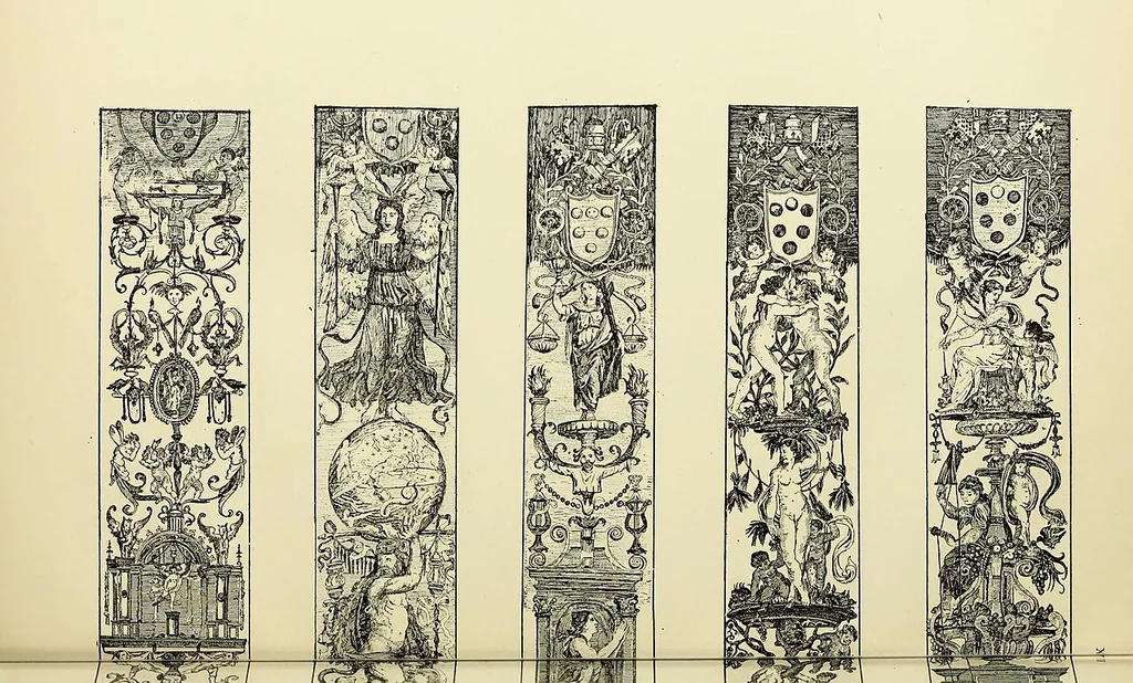 An illustration from Tapisseries, broderies et dentelles; recueil de modeles anciens et modernes, 1890, leaf 97