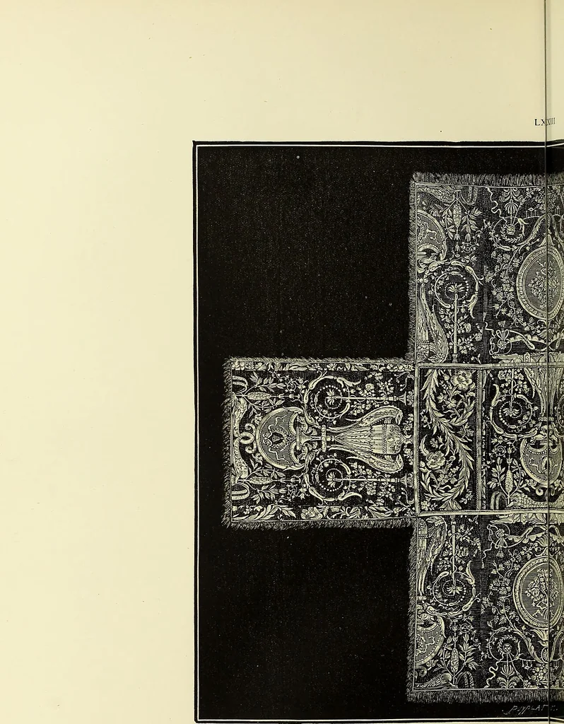 An illustration from Tapisseries, broderies et dentelles; recueil de modeles anciens et modernes, 1890, leaf 211