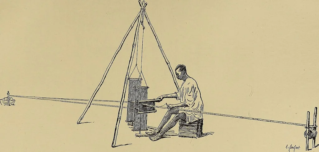 An illustration from Studies in primitive looms, 1918, leaf 72