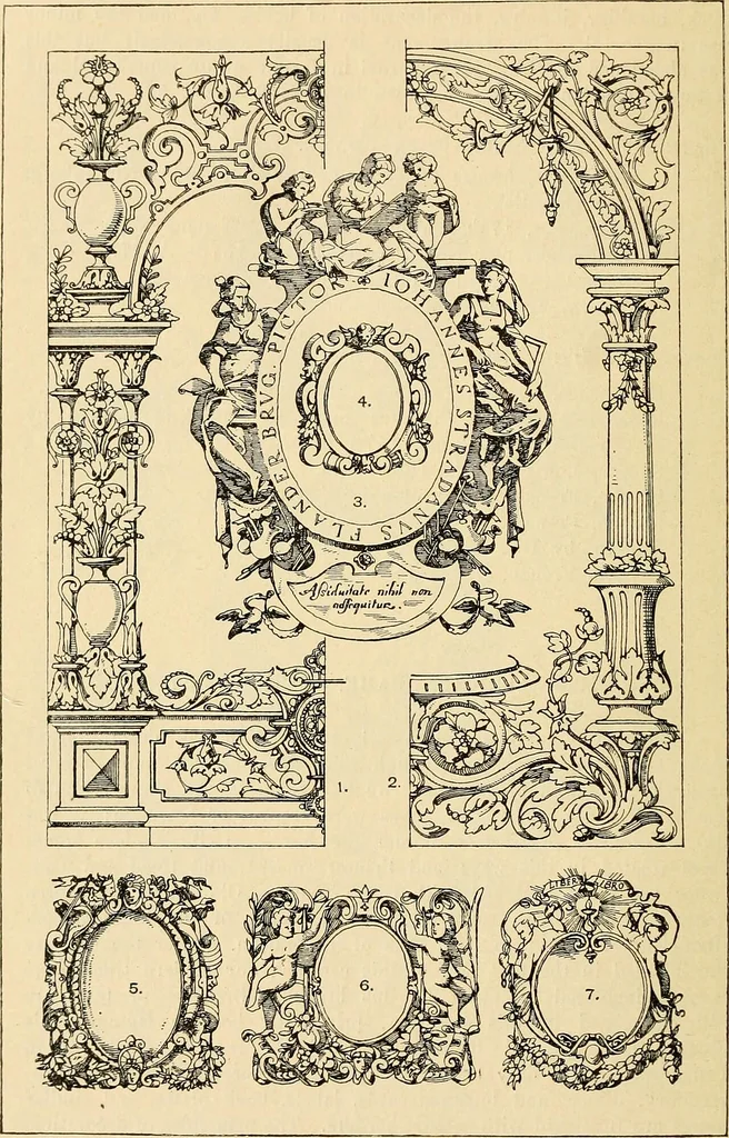An illustration from Handbook of ornament; a grammar of art, industrial and architectural designing in all its branches, for practical as well as theoretical use, 1900, leaf 486
