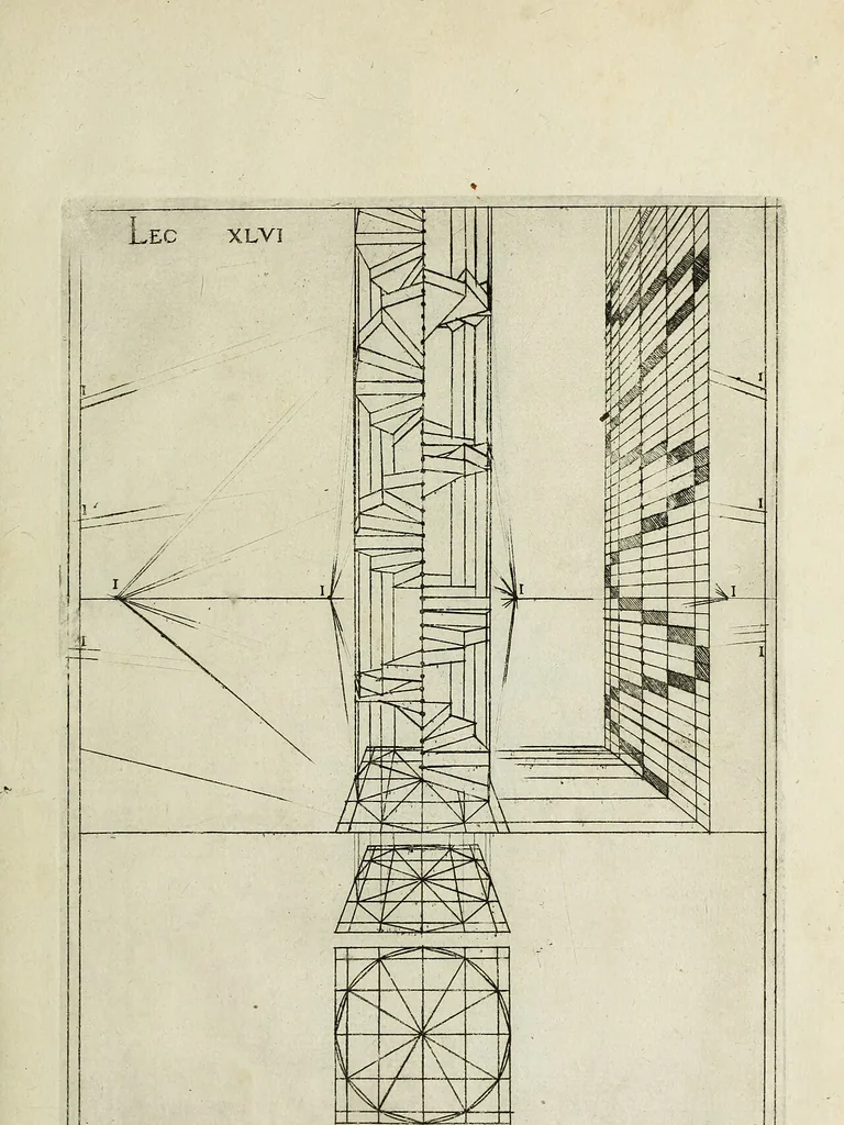 An illustration from Leçons de perspective positive, 1576, leaf 118