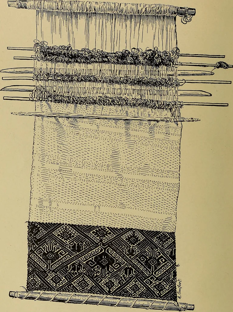 An illustration from Studies in primitive looms, 1918, leaf 11