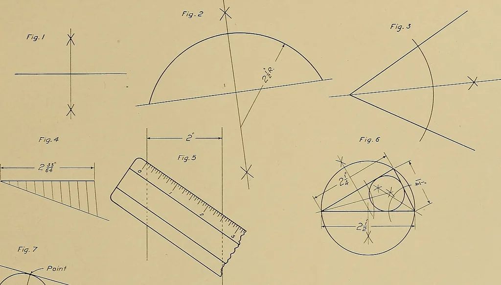 An illustration from Mechanical drawing for trade schools, 1909, leaf 52