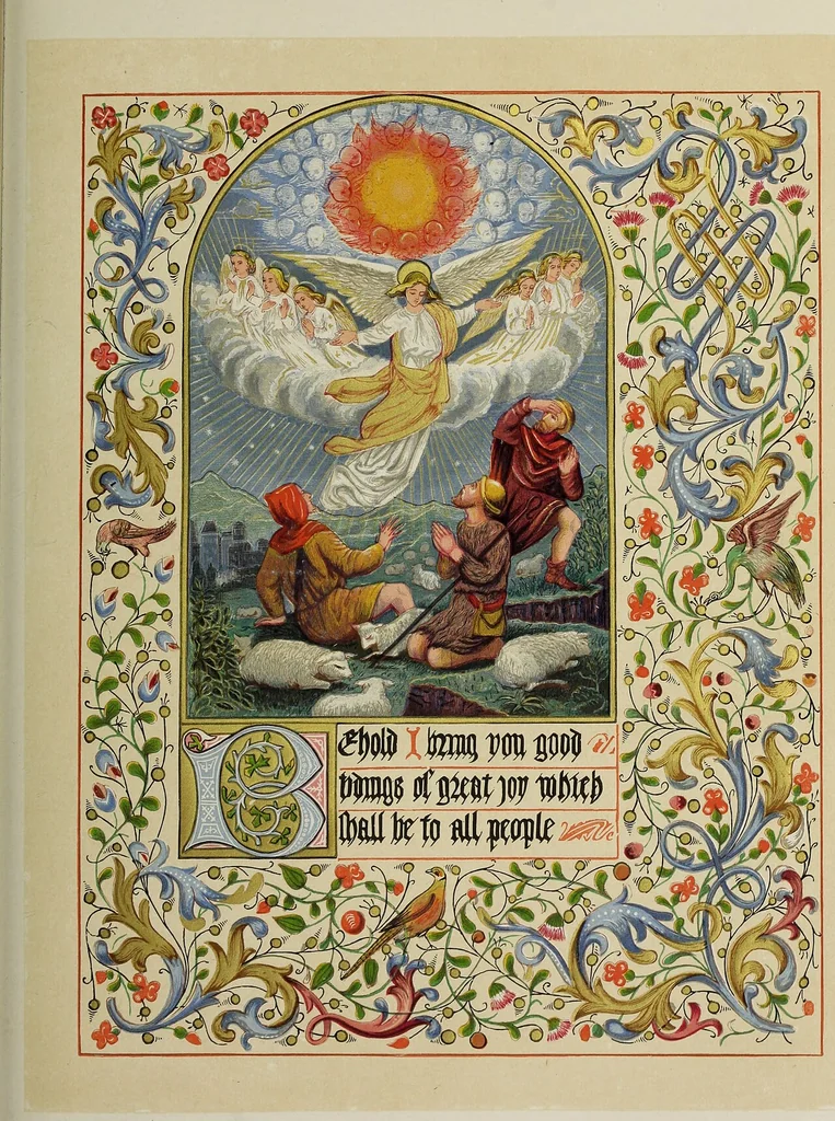 An illustration from A Christmas carol, 1873, leaf 36
