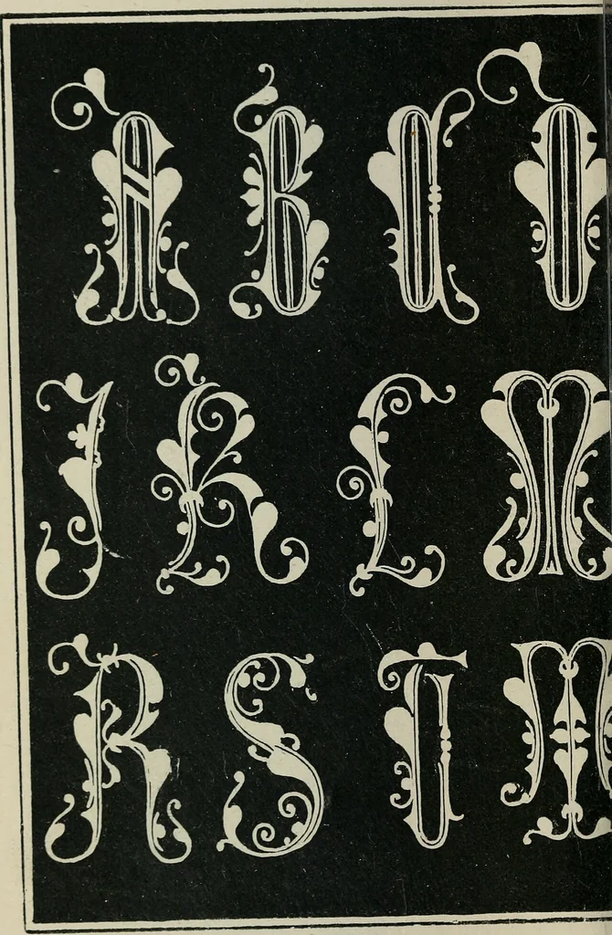 An illustration from Alphabets old and new, for the use of craftsmen : with an introductory essay on Art in the alphabet, 1898, leaf 129