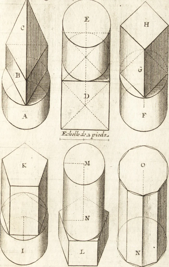 An illustration from Traité des pratiques geometrales et perspectives : enseignées dans l'Academie royale de la peinture et sculpture, 1665, leaf 122