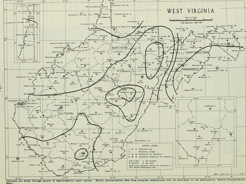 An illustration from Climatological data, West Virginia, 1898, leaf 17
