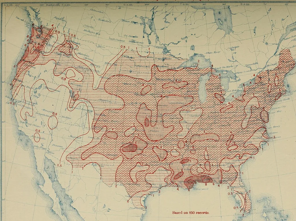 An illustration from Climatological data, Missouri, 1897, leaf 36