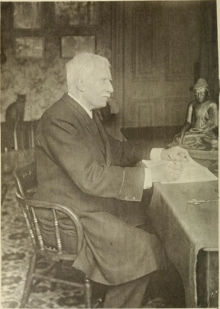 An illustration from Linguistic and oriental essays, 1888, leaf 7