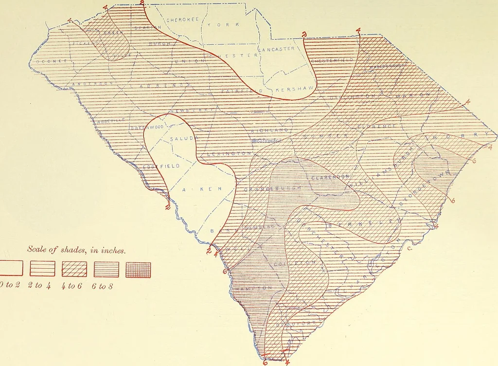 An illustration from Climatological data, South Carolina, 1898, leaf 324