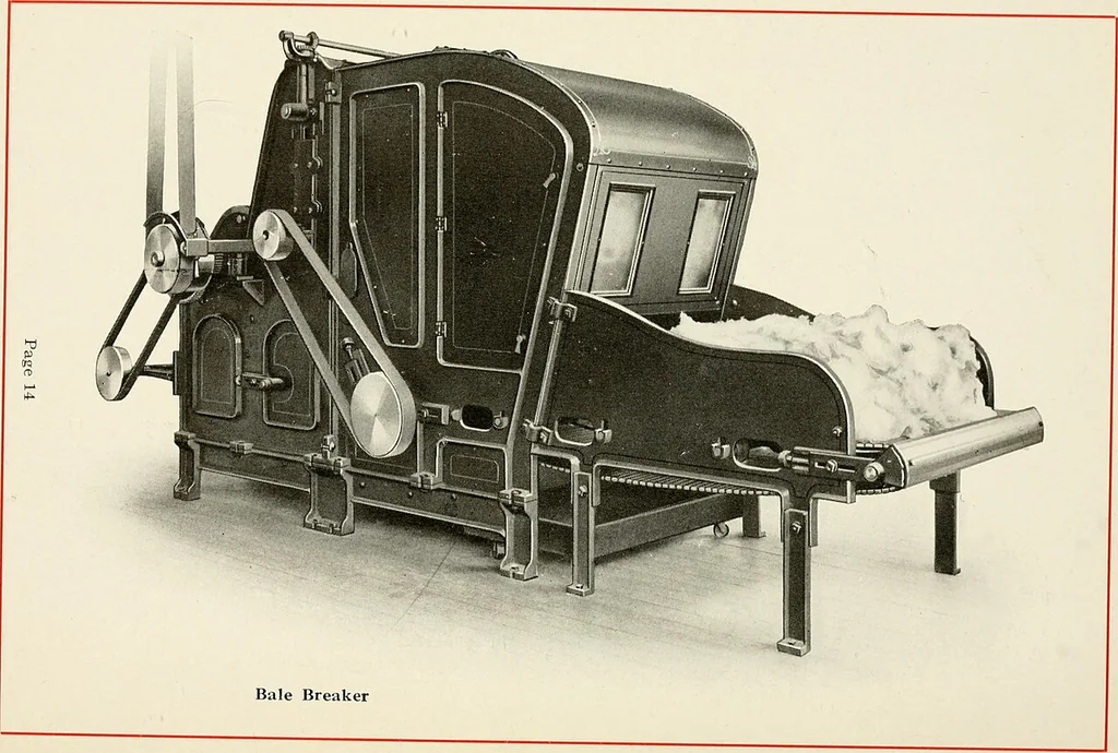 An illustration from 1914 illustrated and descriptive catalog of Whitin cotton waste machinery and of various systems of working cotton waste, 1914, leaf 17