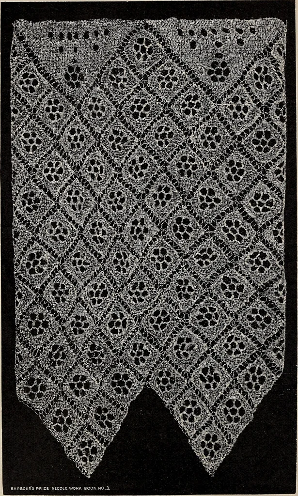 An illustration from A treatise on lace-making, embroidery, and needle-work with Irish flax threads, 1892, leaf 23