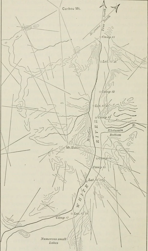 An illustration from Topographic surveying; including geographic, exploratory, and military mapping, with hints on camping, emergency surgery, and photography, 1905, leaf 129