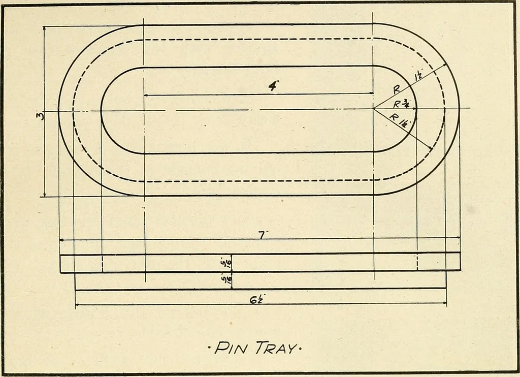 An illustration from Woodwork and mechanical drawing, 1914, leaf 26