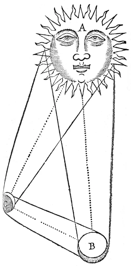 An illustration from The discovery of a world in the moone, 1638, leaf 177