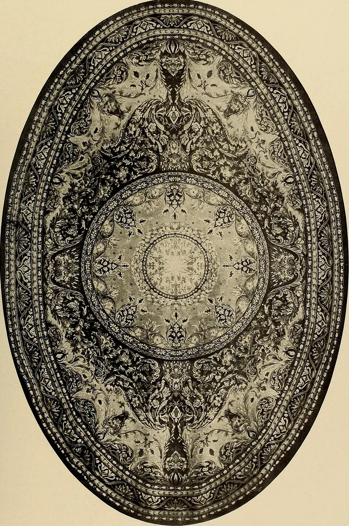 An illustration from Decorative textiles; an illustrated book on coverings for furniture, walls and floors, including damasks, brocades and velvets, tapestries, laces, embroideries, chintzes, cretonnes, drapery and furniture trimmings, wall papers, carpets and rugs, tooled and illuminated leathers, 1918, leaf 178