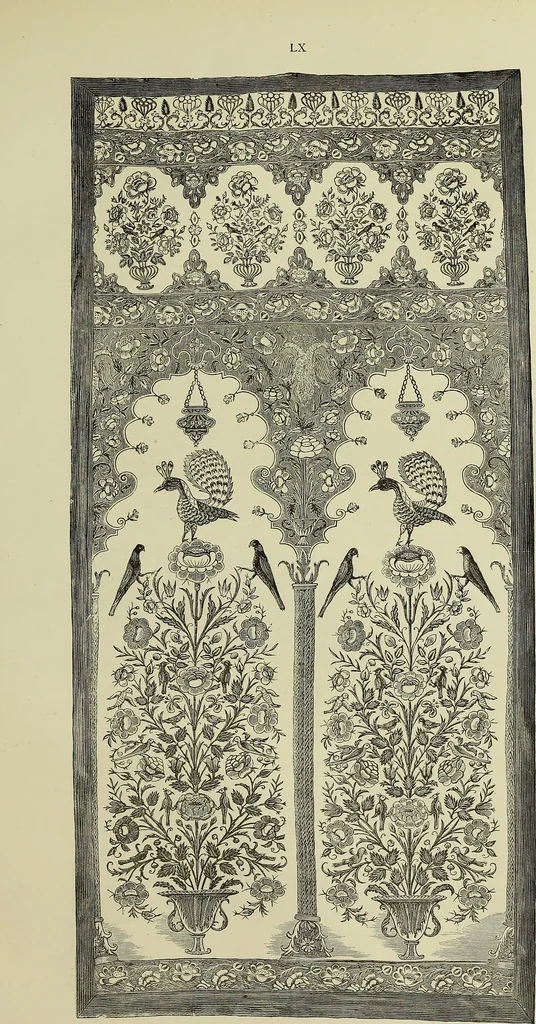 An illustration from Tapisseries, broderies et dentelles; recueil de modeles anciens et modernes, 1890, leaf 186