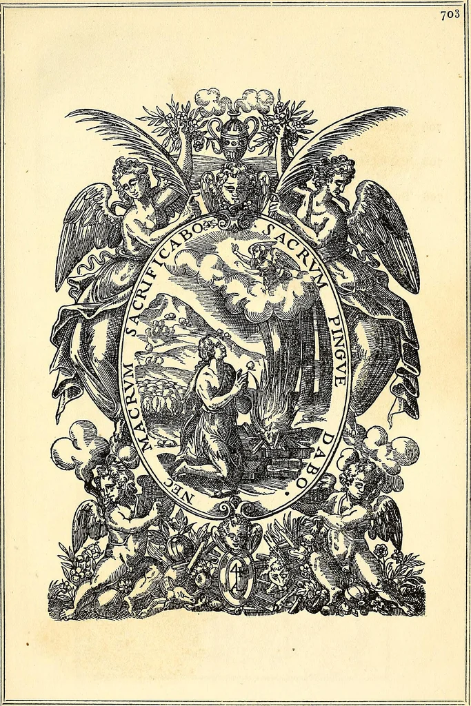 An illustration from Marques typographiques, ou, Recueil des monogrammes, chiffres, enseignes, emblèmes, devises, rébus et fleurons des libraires et imprimeurs qui ont exercé en France depuis l'introduction de l'imprimerie en 1470 jusqu'à la fin du seizième siècle : à ces marques sont jointes celles des libraires et imprimeurs qui pendant la même période ont publié, hors de France, des livres en langue française, 1867, leaf 20