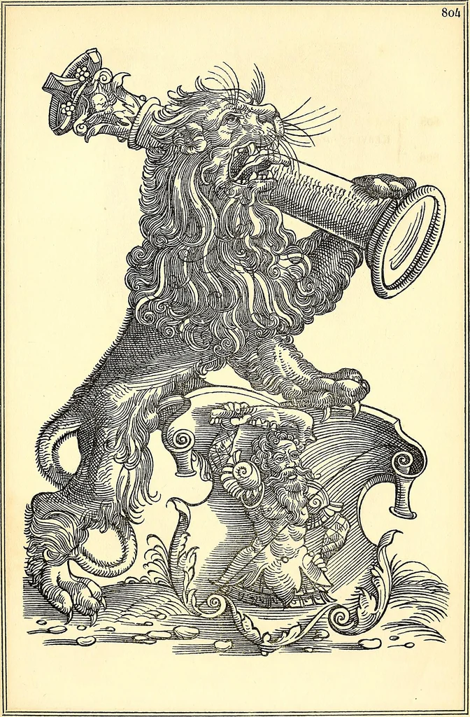 An illustration from Marques typographiques, ou, Recueil des monogrammes, chiffres, enseignes, emblèmes, devises, rébus et fleurons des libraires et imprimeurs qui ont exercé en France depuis l'introduction de l'imprimerie en 1470 jusqu'à la fin du seizième siècle : à ces marques sont jointes celles des libraires et imprimeurs qui pendant la même période ont publié, hors de France, des livres en langue française, 1867, leaf 86