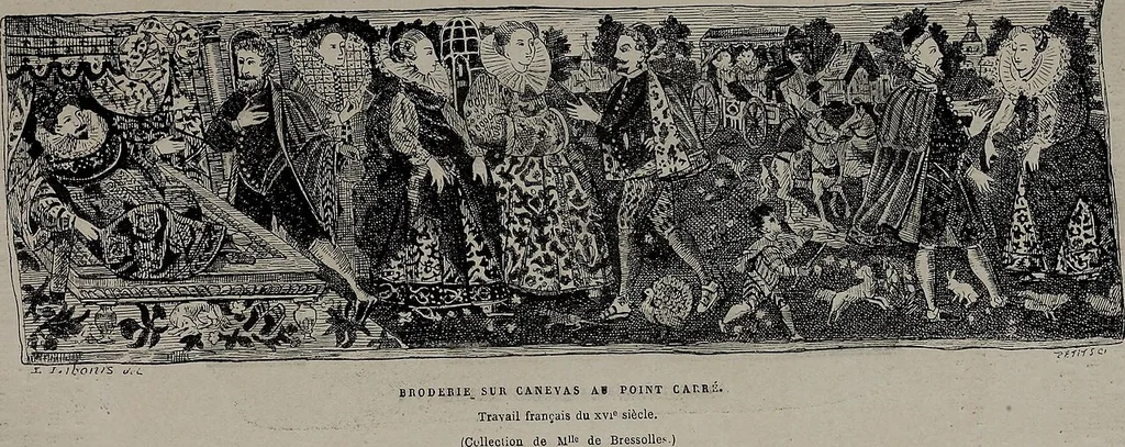 An illustration from Histoire du tissu ancien à l'exposition de l'Union centrale des arts décoratifs, 1883, leaf 50