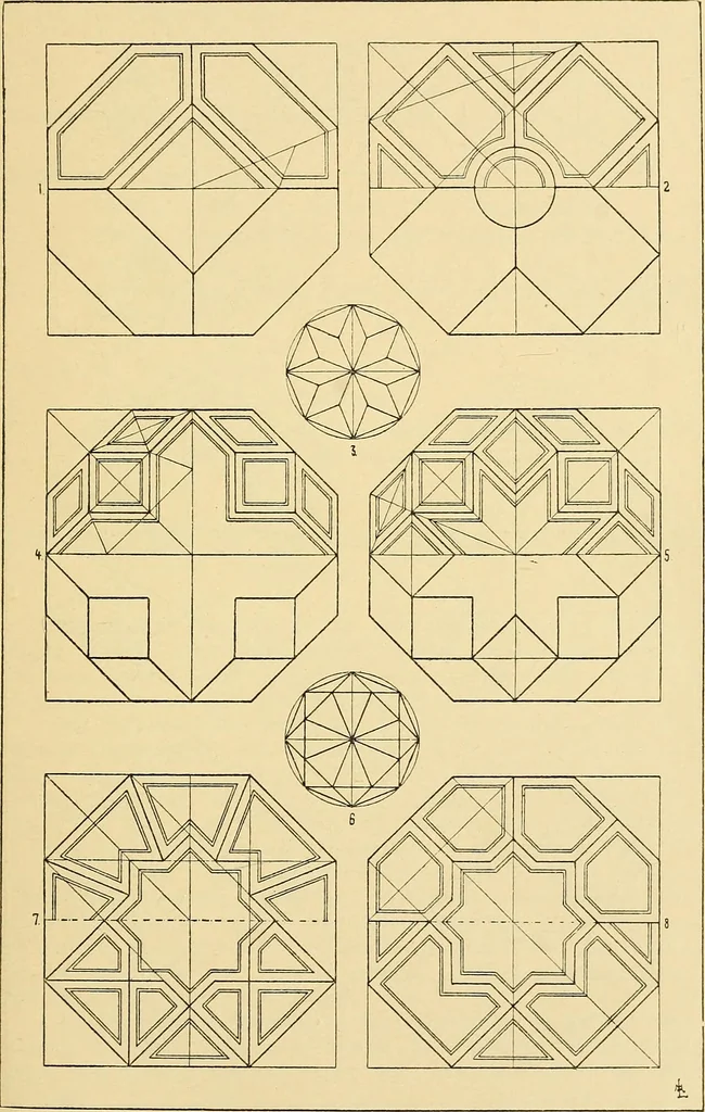 An illustration from Handbook of ornament; a grammar of art, industrial and architectural designing in all its branches, for practical as well as theoretical use, 1900, leaf 33