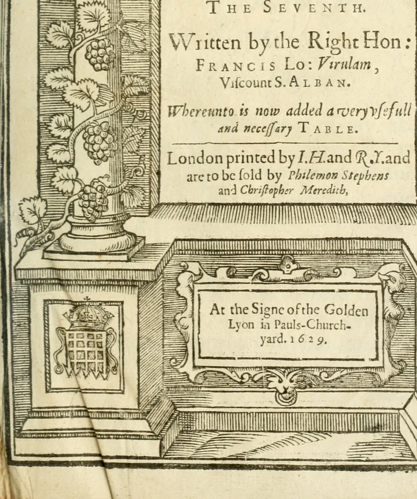 An illustration from The historie of the reigne of King Henry the Seventh ... Whereunto is now added a very usefull and necessary table, 1629, leaf 4