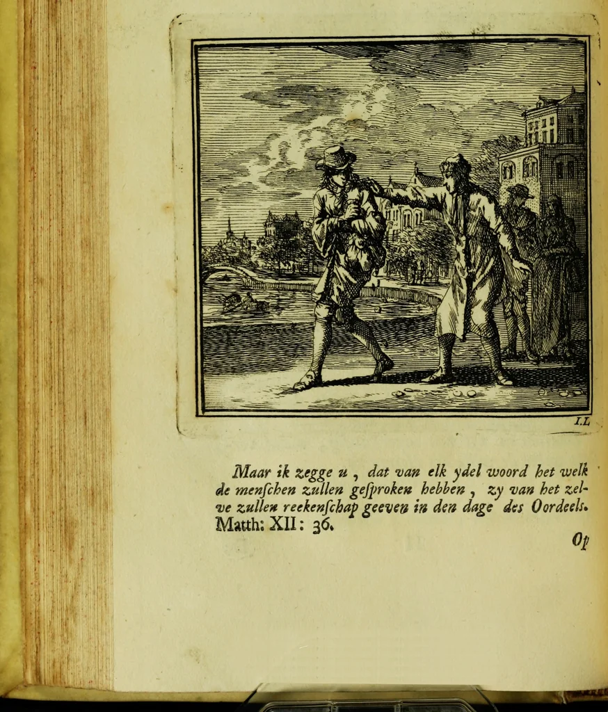 An illustration from De onwaardige wereld: vertoond in vyftig zinnebeelden, met godlyke spreuken en stichtelyke verzen, 1710, leaf 118