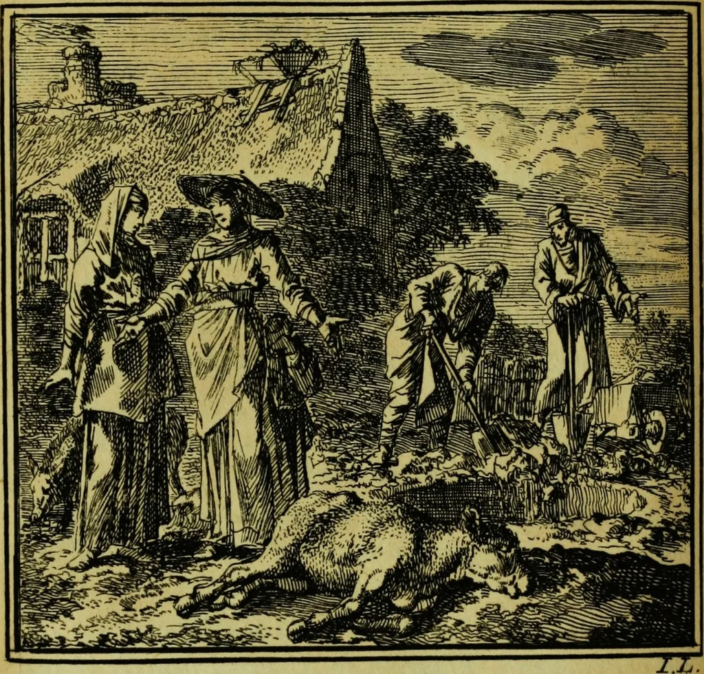 An illustration from De onwaardige wereld: vertoond in vyftig zinnebeelden, met godlyke spreuken en stichtelyke verzen, 1710, leaf 142