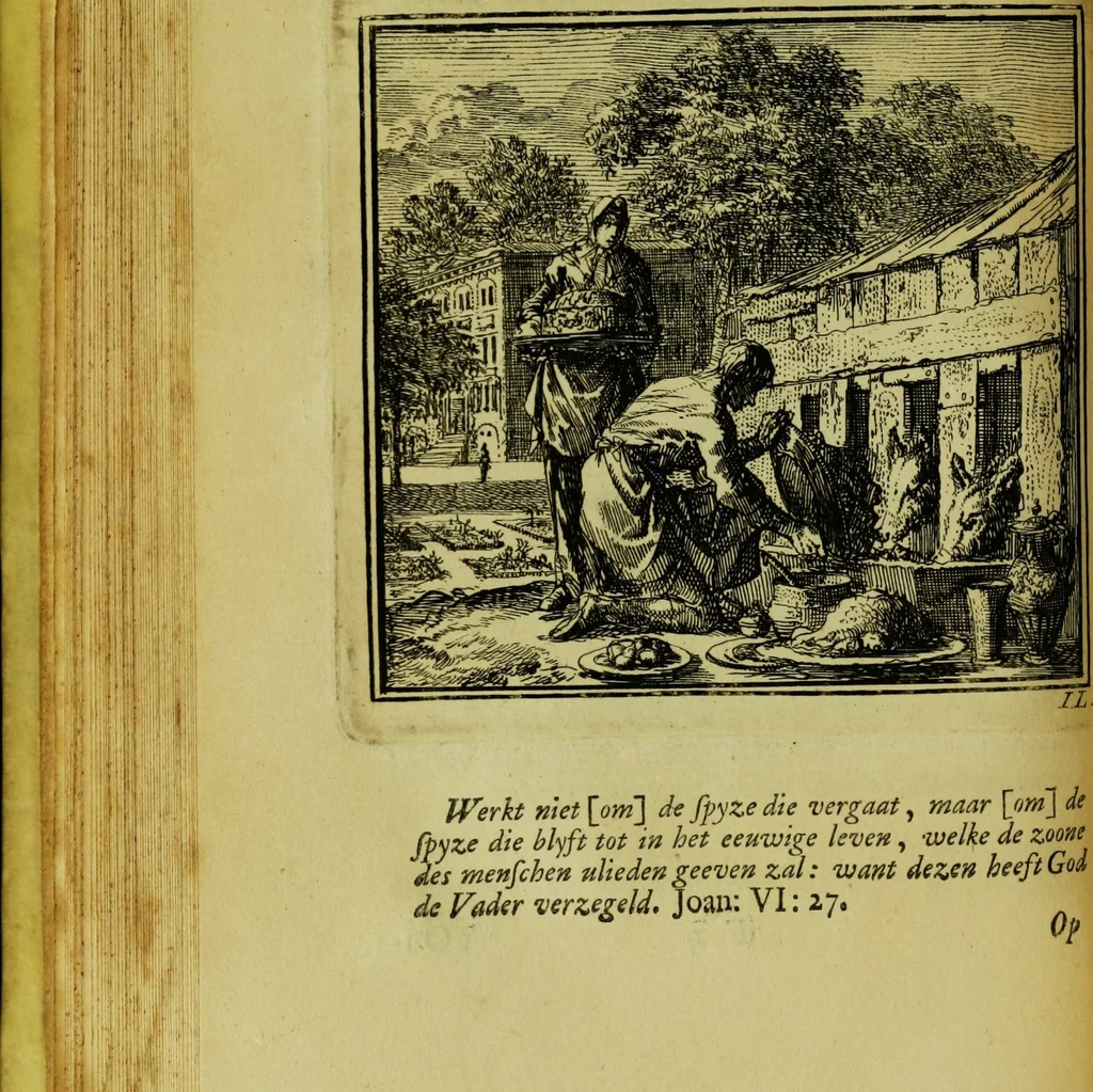 An illustration from De onwaardige wereld: vertoond in vyftig zinnebeelden, met godlyke spreuken en stichtelyke verzen, 1710, leaf 88
