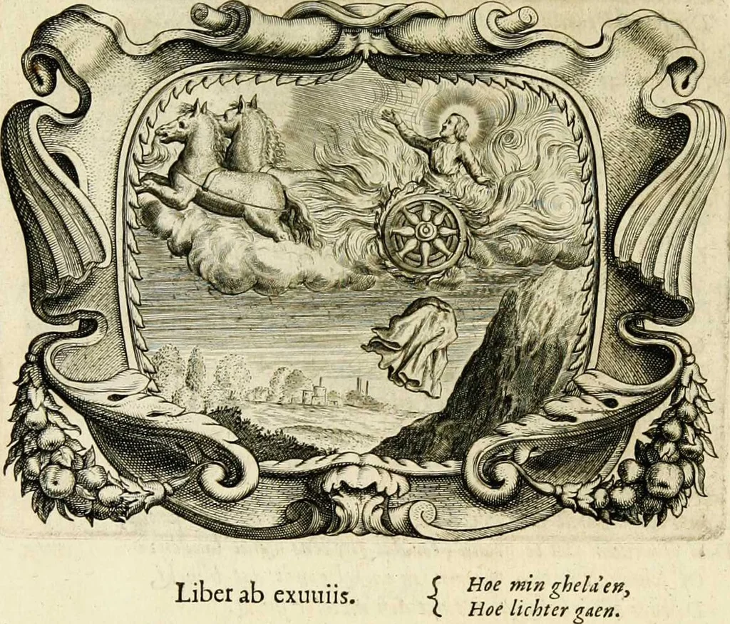 An illustration from Af-beeldinghe van d'eerste eeuwe der Societeyt Iesu: voor ooghen ghestelt door de Duyts-Nederlantsche provincie der seluer societeyt, 1640, leaf 104