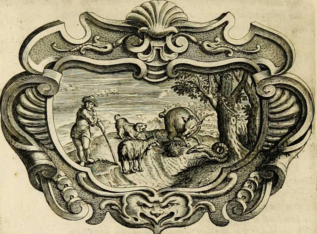 An illustration from Af-beeldinghe van d'eerste eeuwe der Societeyt Iesu: voor ooghen ghestelt door de Duyts-Nederlantsche provincie der seluer societeyt, 1640, leaf 128