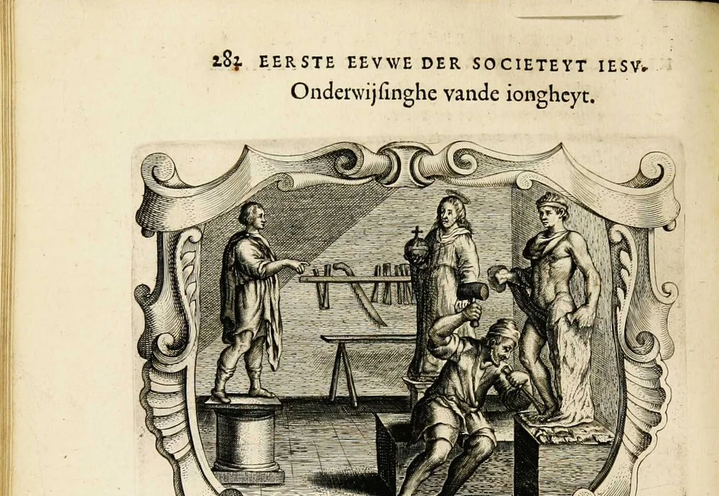 An illustration from Af-beeldinghe van d'eerste eeuwe der Societeyt Iesu: voor ooghen ghestelt door de Duyts-Nederlantsche provincie der seluer societeyt, 1640, leaf 294