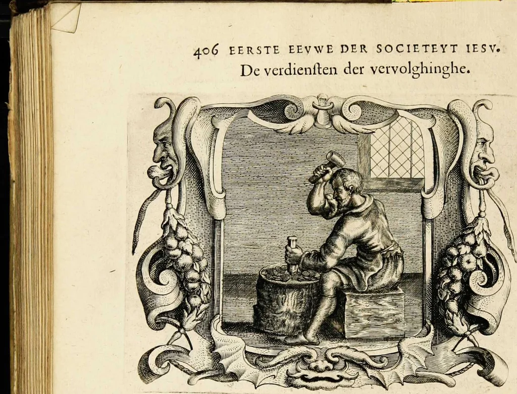 An illustration from Af-beeldinghe van d'eerste eeuwe der Societeyt Iesu: voor ooghen ghestelt door de Duyts-Nederlantsche provincie der seluer societeyt, 1640, leaf 418