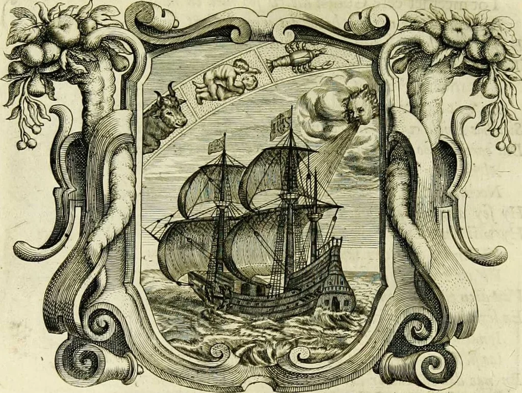 An illustration from Af-beeldinghe van d'eerste eeuwe der Societeyt Iesu: voor ooghen ghestelt door de Duyts-Nederlantsche provincie der seluer societeyt, 1640, leaf 48