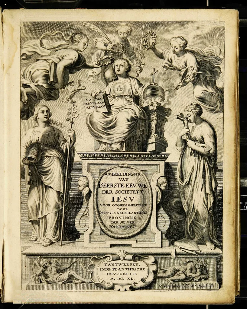 An illustration from Af-beeldinghe van d'eerste eeuwe der Societeyt Iesu: voor ooghen ghestelt door de Duyts-Nederlantsche provincie der seluer societeyt, 1640, leaf 5
