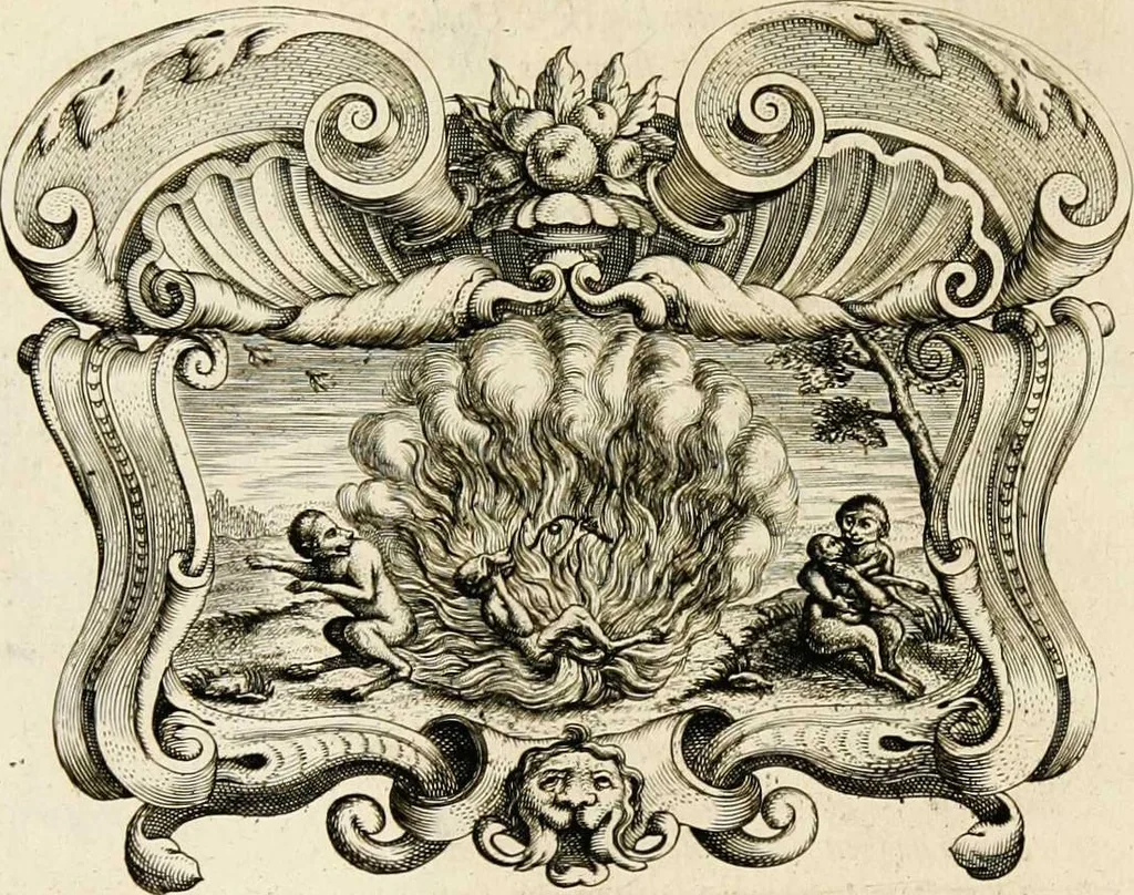 An illustration from Af-beeldinghe van d'eerste eeuwe der Societeyt Iesu: voor ooghen ghestelt door de Duyts-Nederlantsche provincie der seluer societeyt, 1640, leaf 518