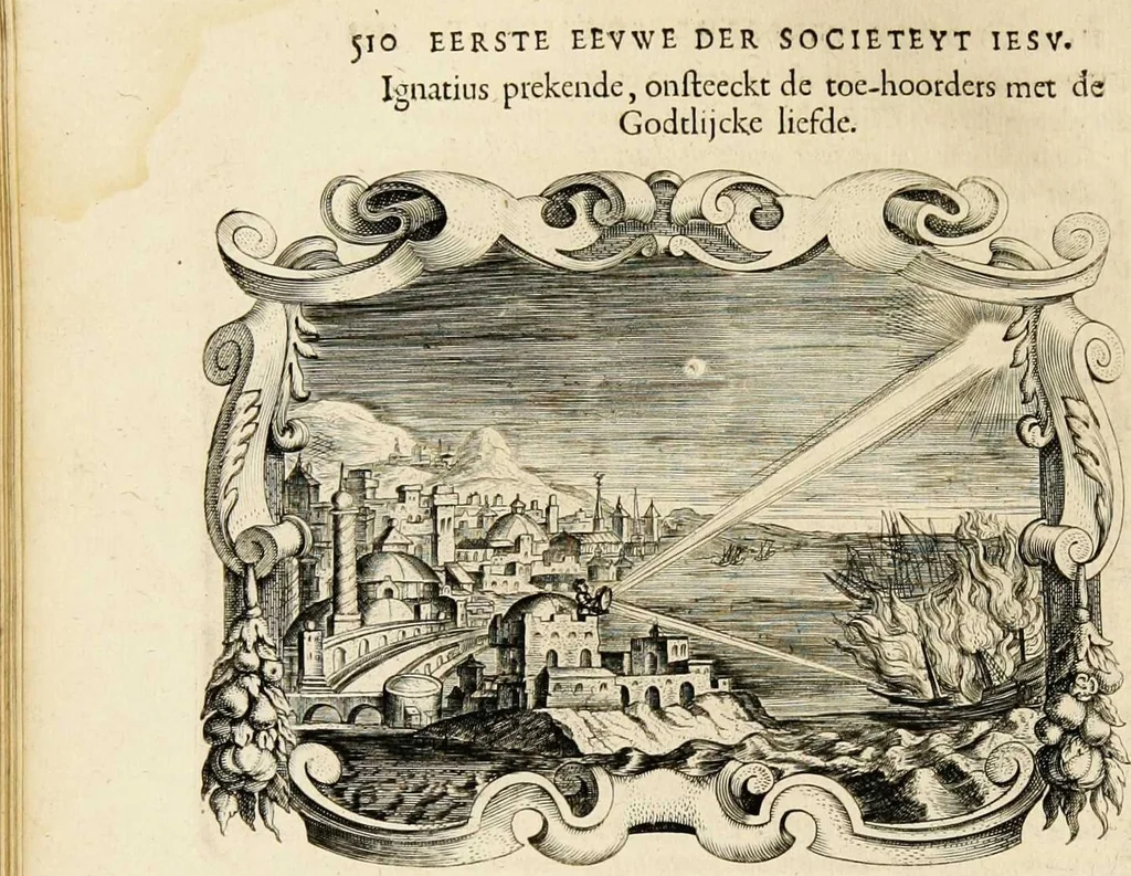 An illustration from Af-beeldinghe van d'eerste eeuwe der Societeyt Iesu: voor ooghen ghestelt door de Duyts-Nederlantsche provincie der seluer societeyt, 1640, leaf 522