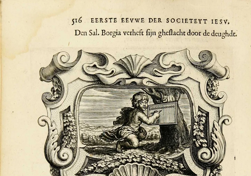 An illustration from Af-beeldinghe van d'eerste eeuwe der Societeyt Iesu: voor ooghen ghestelt door de Duyts-Nederlantsche provincie der seluer societeyt, 1640, leaf 528